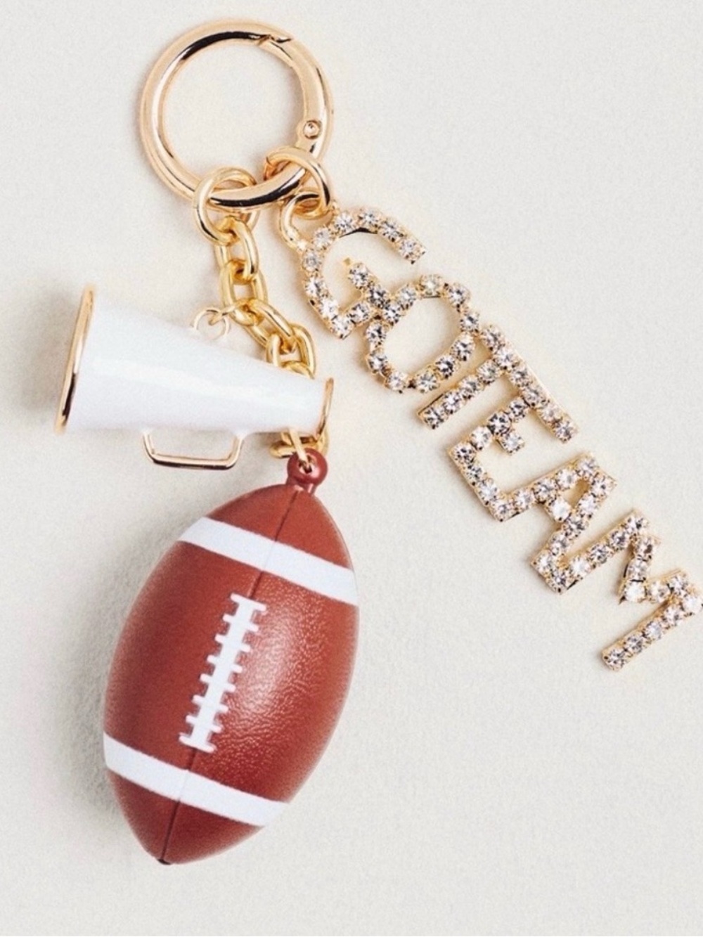 Anthropologie Go Team Football Bag Charm Keychain Sporty Gifts New With Tag